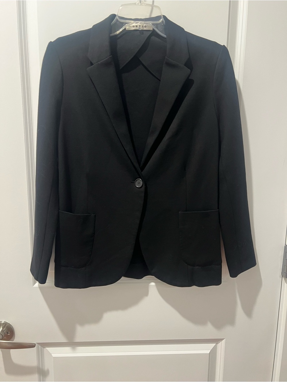 Women's Black Single-Button Tailored Blazer